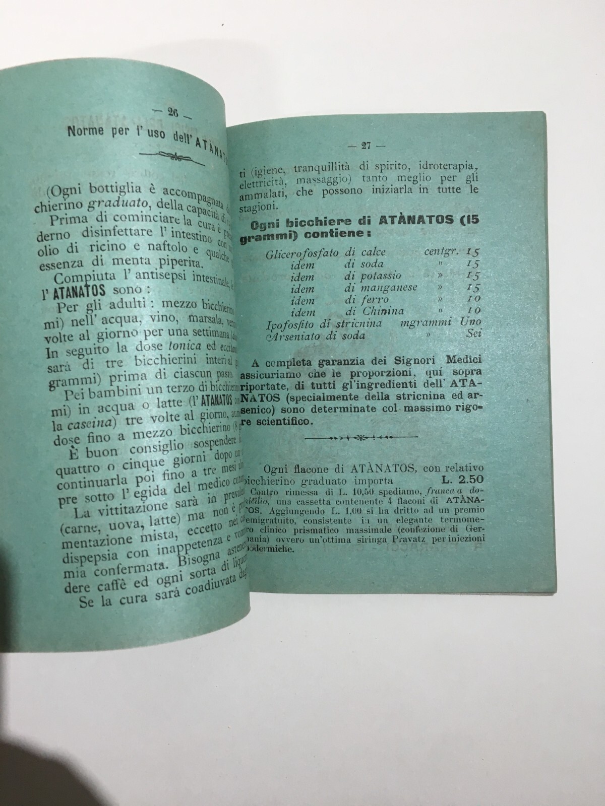 Medicina, Farmacia E Pubblicità In Abruzzo E Molise: Annibale Fraracci, L'Atanatos (1901)