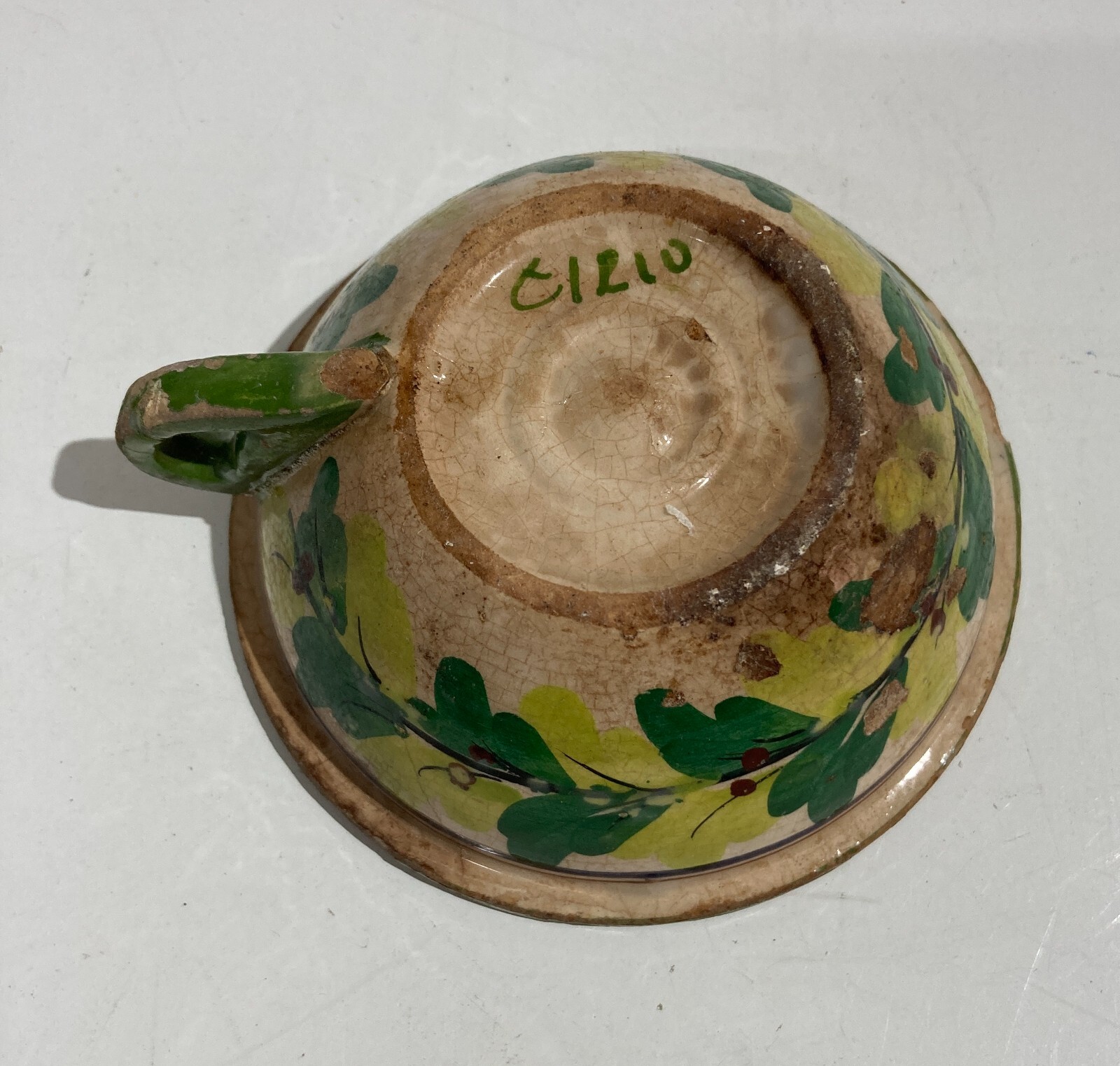 Ceramica Da Collezione   Pubblicitaria Cirio   Tazza Con Decoro Floreale   d'Epoca