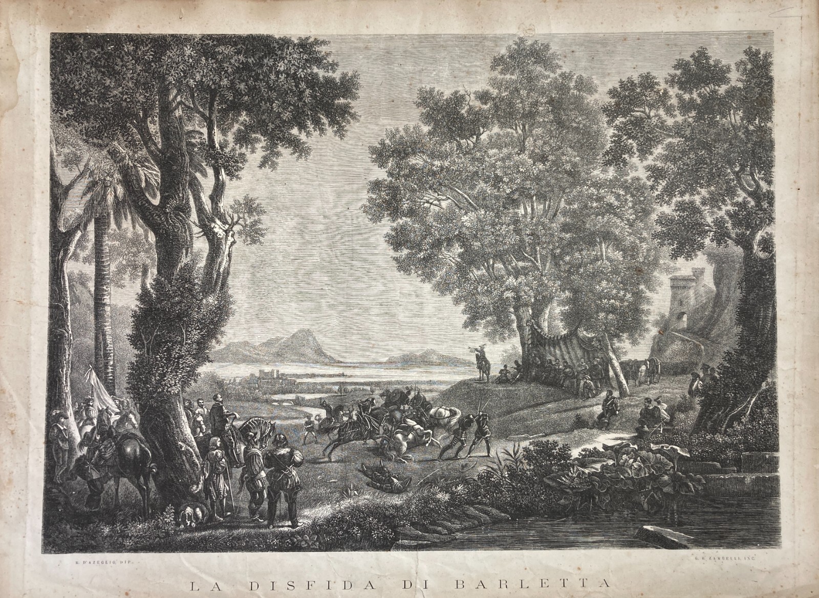 Puglia, Barletta. Militaria Decorativa: Illustrazione Disfida Di Barletta, d'Azeglio, Zambelli