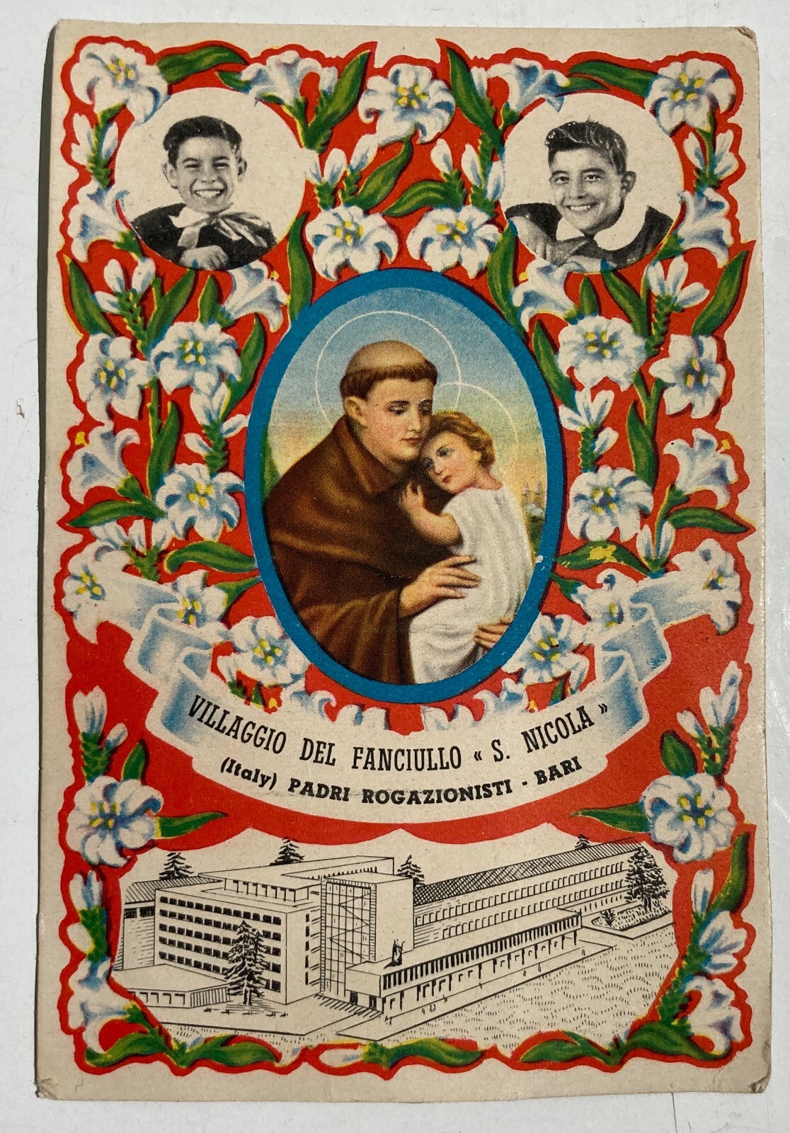 Puglia, Bari: Villaggio Del Fanciullo, Padri Rogazionisti, San Nicola   Stampa d'Epoca