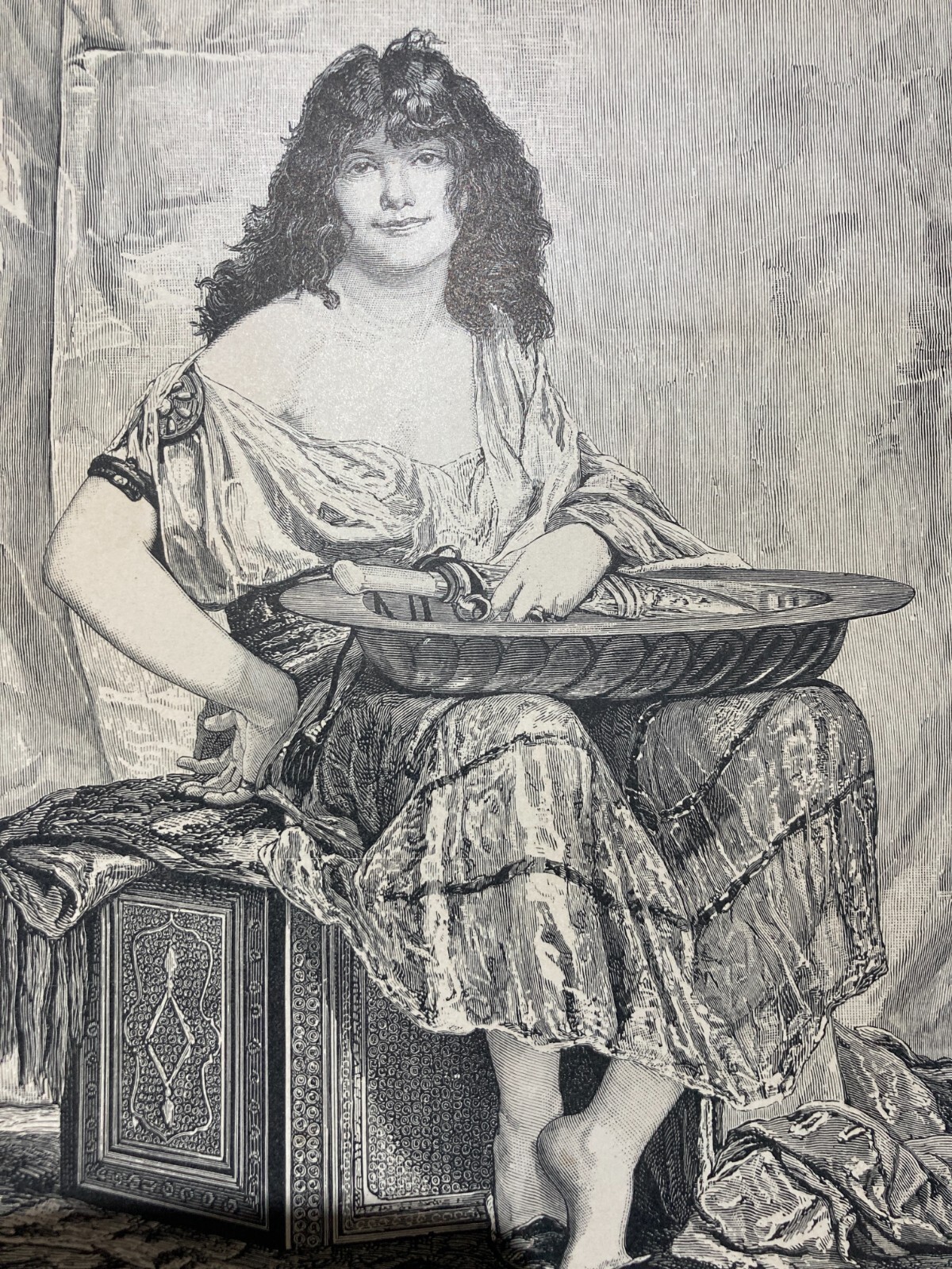 Salomè, Antica Stampa Xilografica, Artista Henri Regnault, 1891