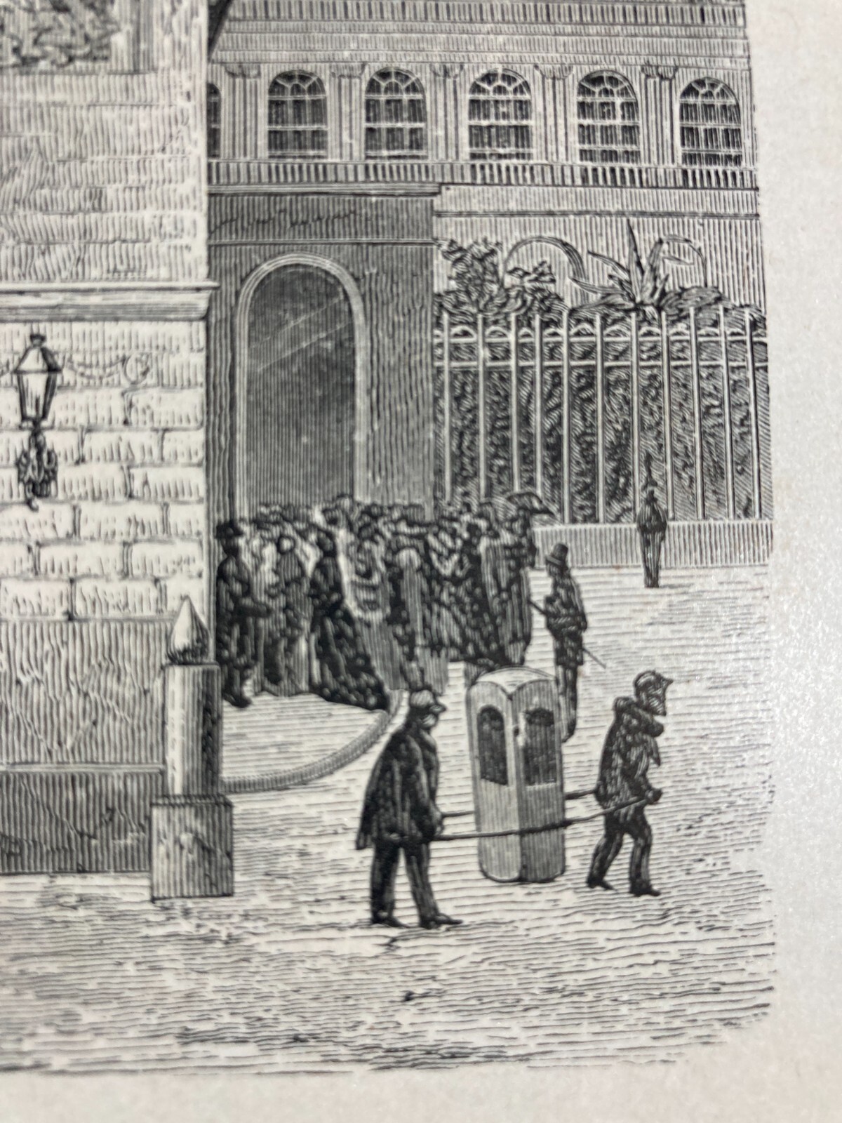 Napoli, Teatro San Carlo: Antica Veduta Animata, Prospettiva Architettonica E Portantina, 1891