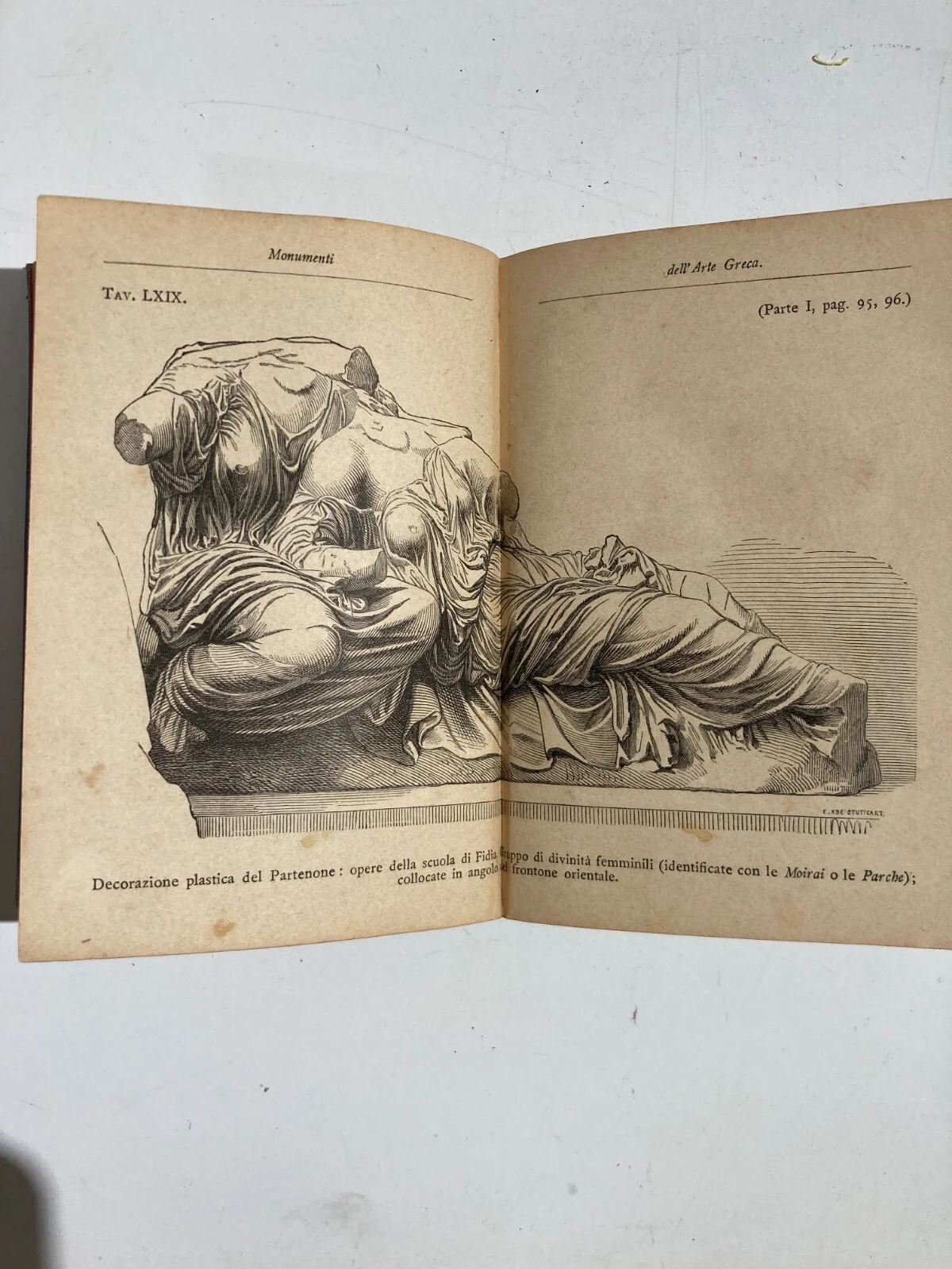 Greek Art: Sculptures, Monuments, Decorative Arts and the Parthenon. Antique Illustrated Hoepli Manual.