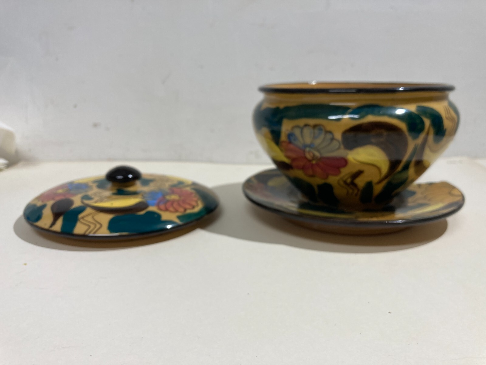 Ceramica Da Collezione Con Decoro Floreale Policromo Pubblicitaria Di Alimentari Di Lodi
