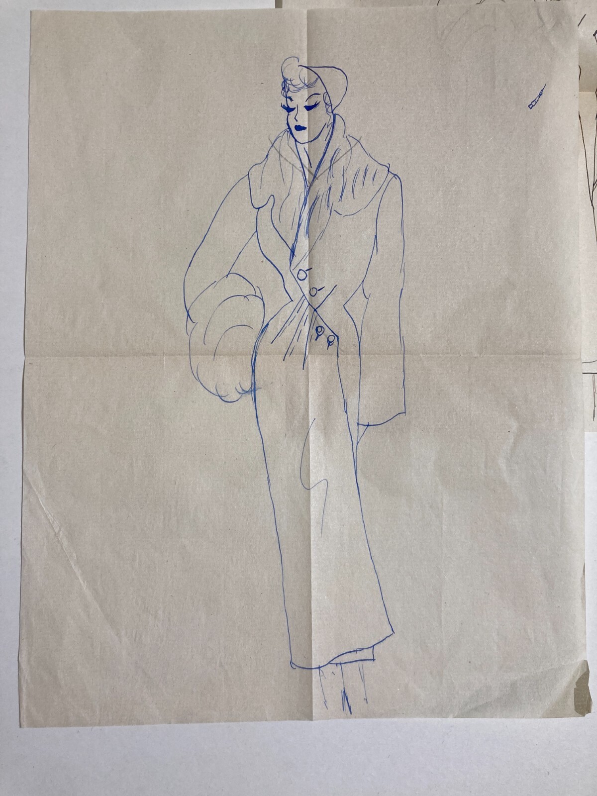 Moda E Confezioni: Olga Montelli, Stilista A Bologna. Insieme Di Disegni E Corrispondenza
