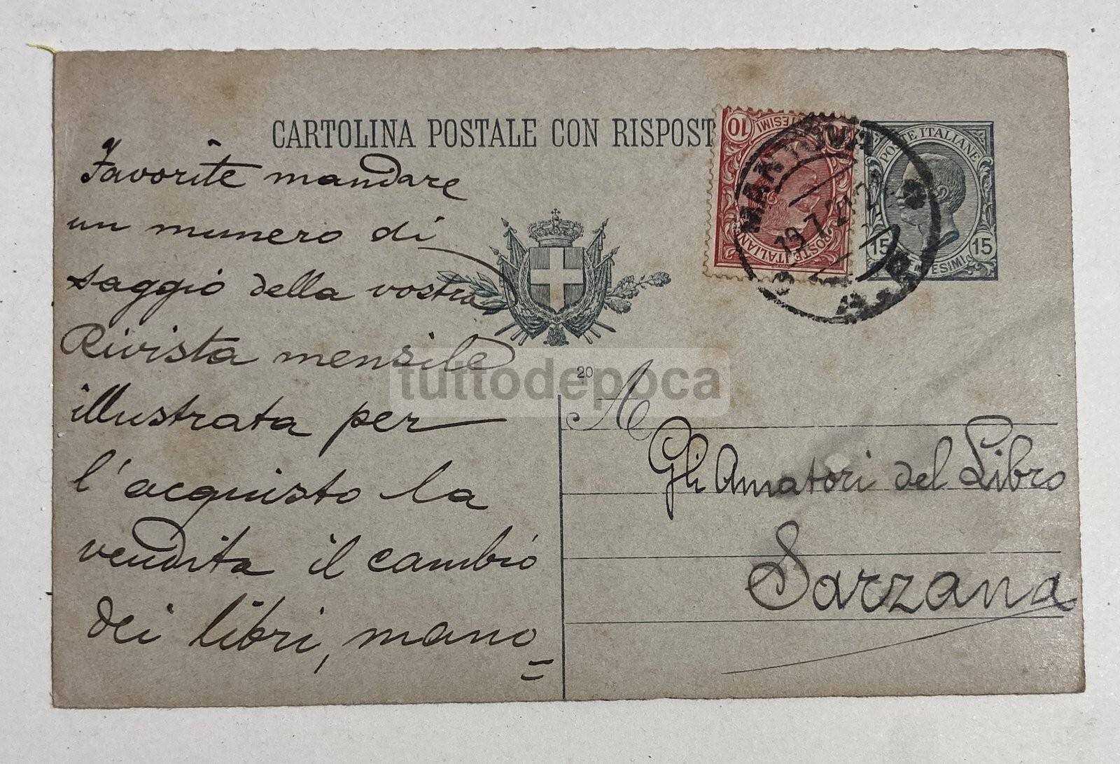 Bibliofilia: Sarzana, Amatori Del Libro, Giovanna d'Arco, Mantova   Cartolina Autografa