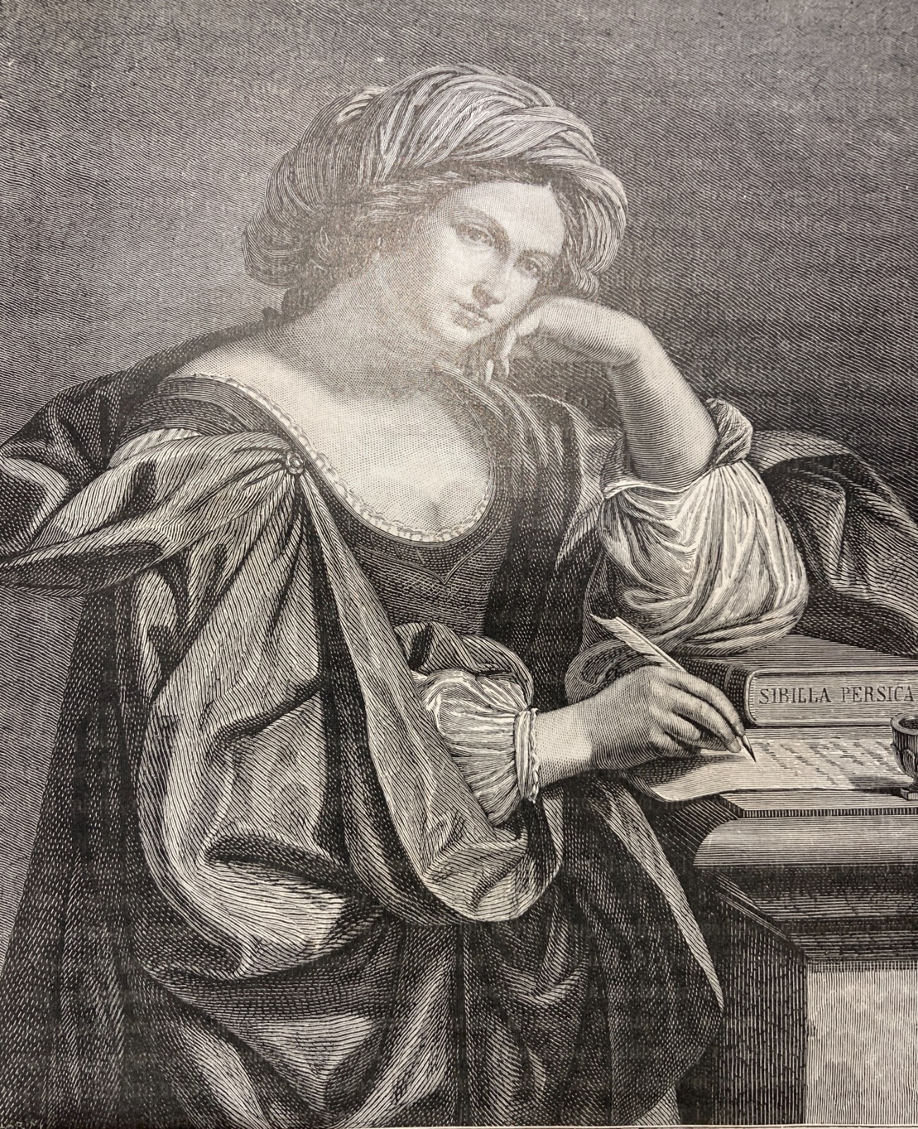 Guercino, Sibilla Persica: Antica Stampa Xilografica (1891)