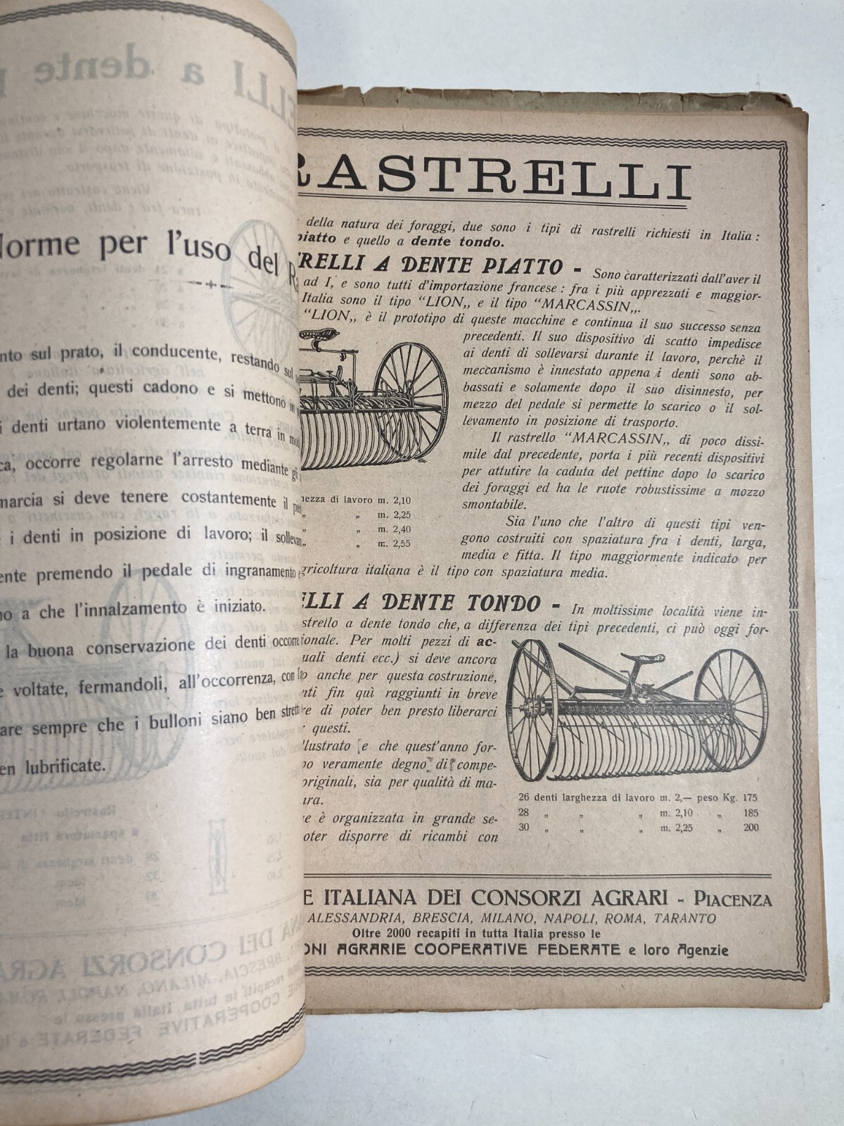 Agricoltura: Tecnica E Macchine Agricole. Aratri, Motori, Spandifieno E Macchine Enologiche