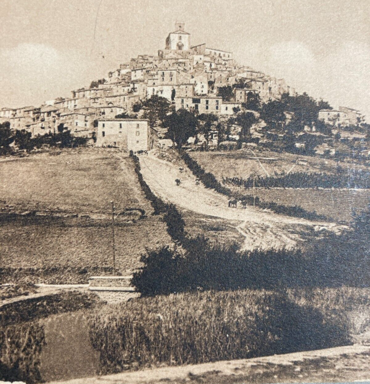 Abruzzo, Carunchio: Antica Veduta Panoramica. Cartolina Da Collezione, 1932