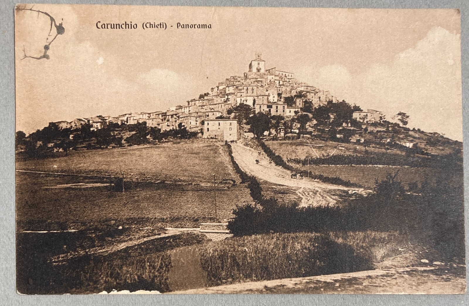 Abruzzo, Carunchio: Antica Veduta Panoramica. Cartolina Da Collezione, 1932