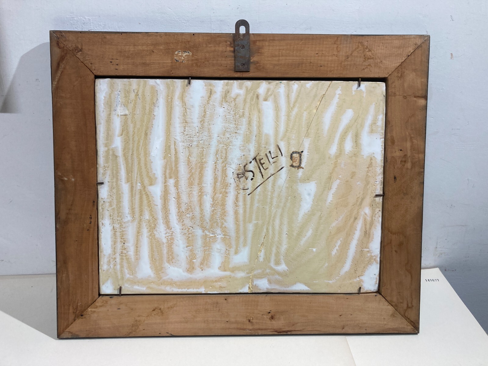 Abruzzo: Placca In Ceramica d'Autore Con Veduta Di Castelli, 1955
