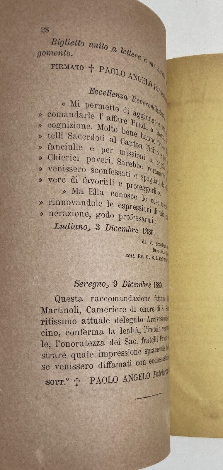 Vertenza Giuridica Di Mons. Paolo Angelo Ballerini: Arluno E Prada, 1882