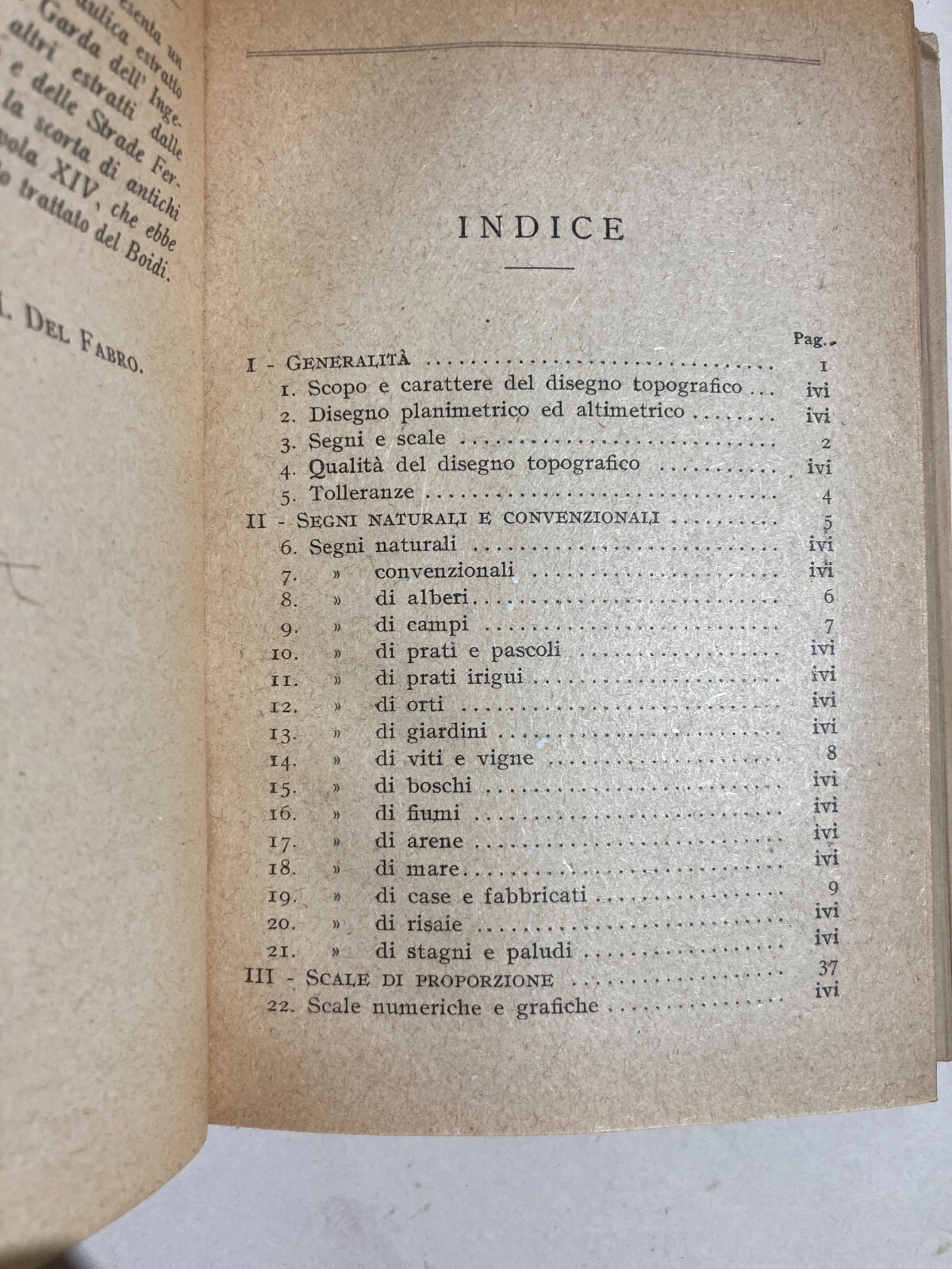 Topografia, Disegno Topografico E Pantografo: Antico Manuale Illustrato   Del Fabro