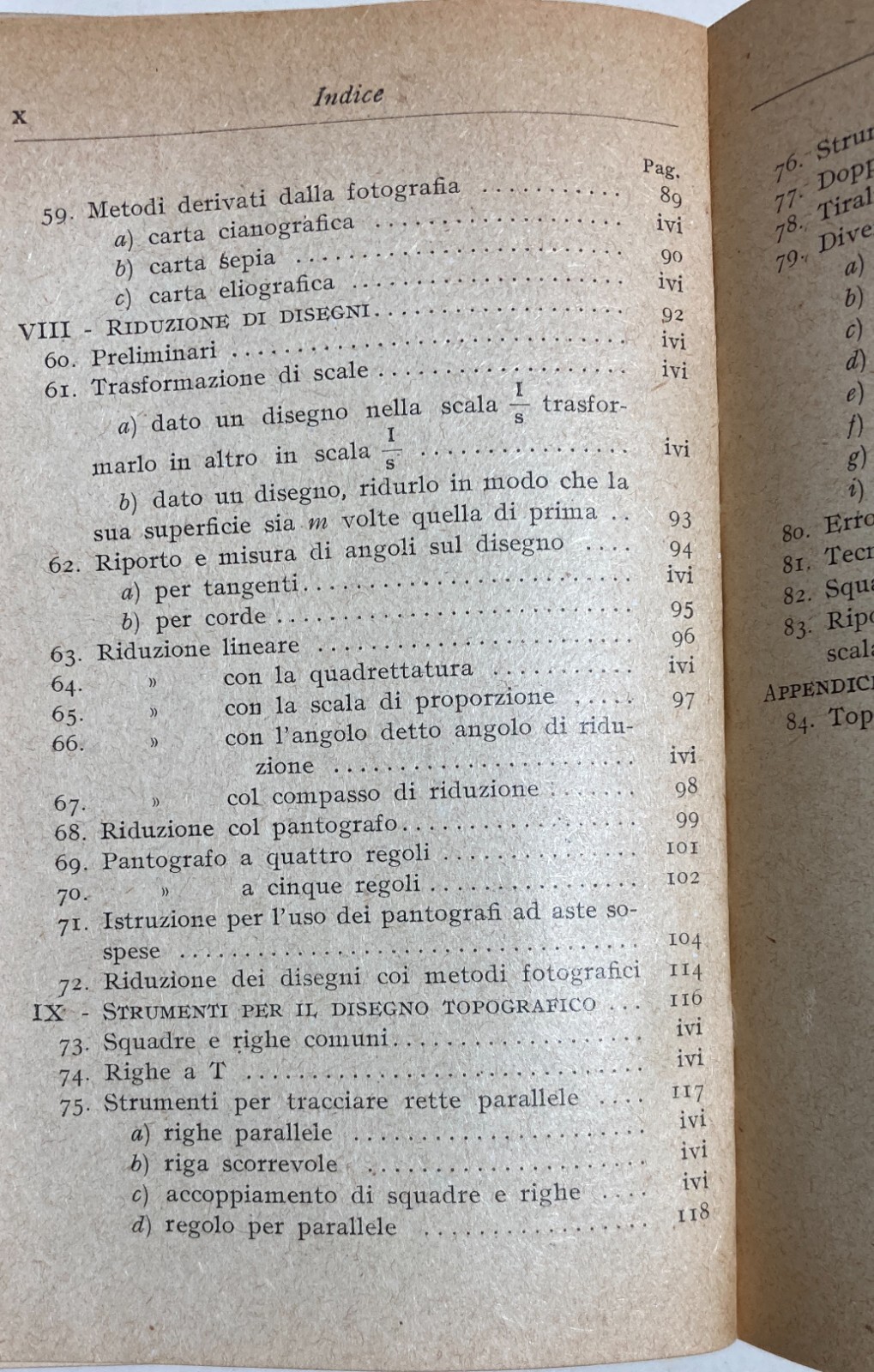 Topografia, Disegno Topografico E Pantografo: Antico Manuale Illustrato   Del Fabro