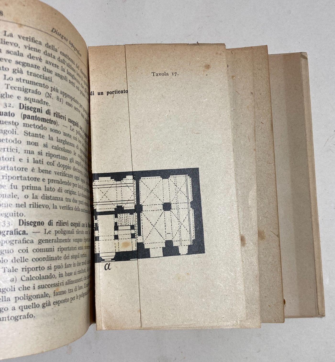 Topografia, Disegno Topografico E Pantografo: Antico Manuale Illustrato   Del Fabro