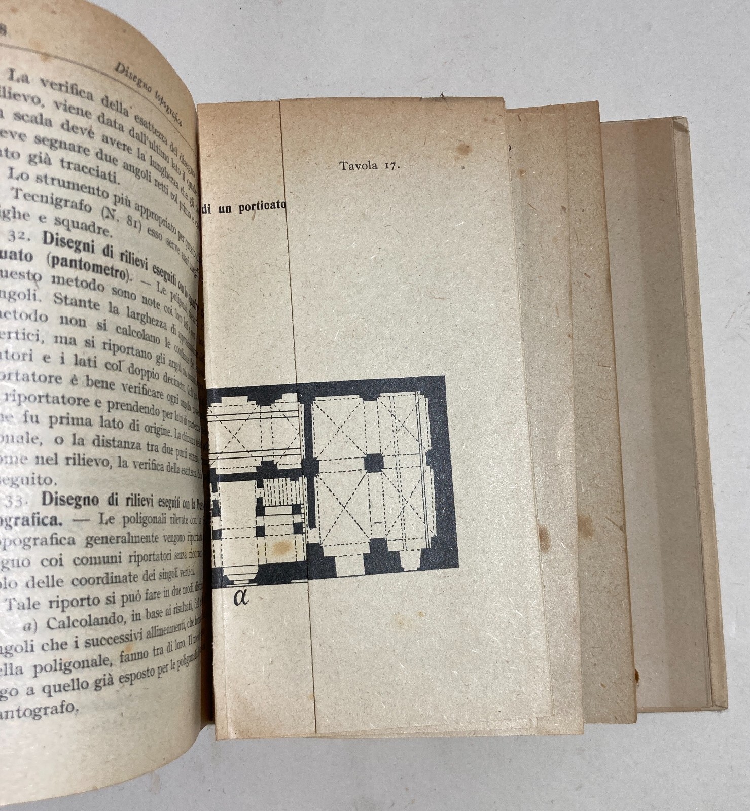 Topografia, Disegno Topografico E Pantografo: Antico Manuale Illustrato   Del Fabro