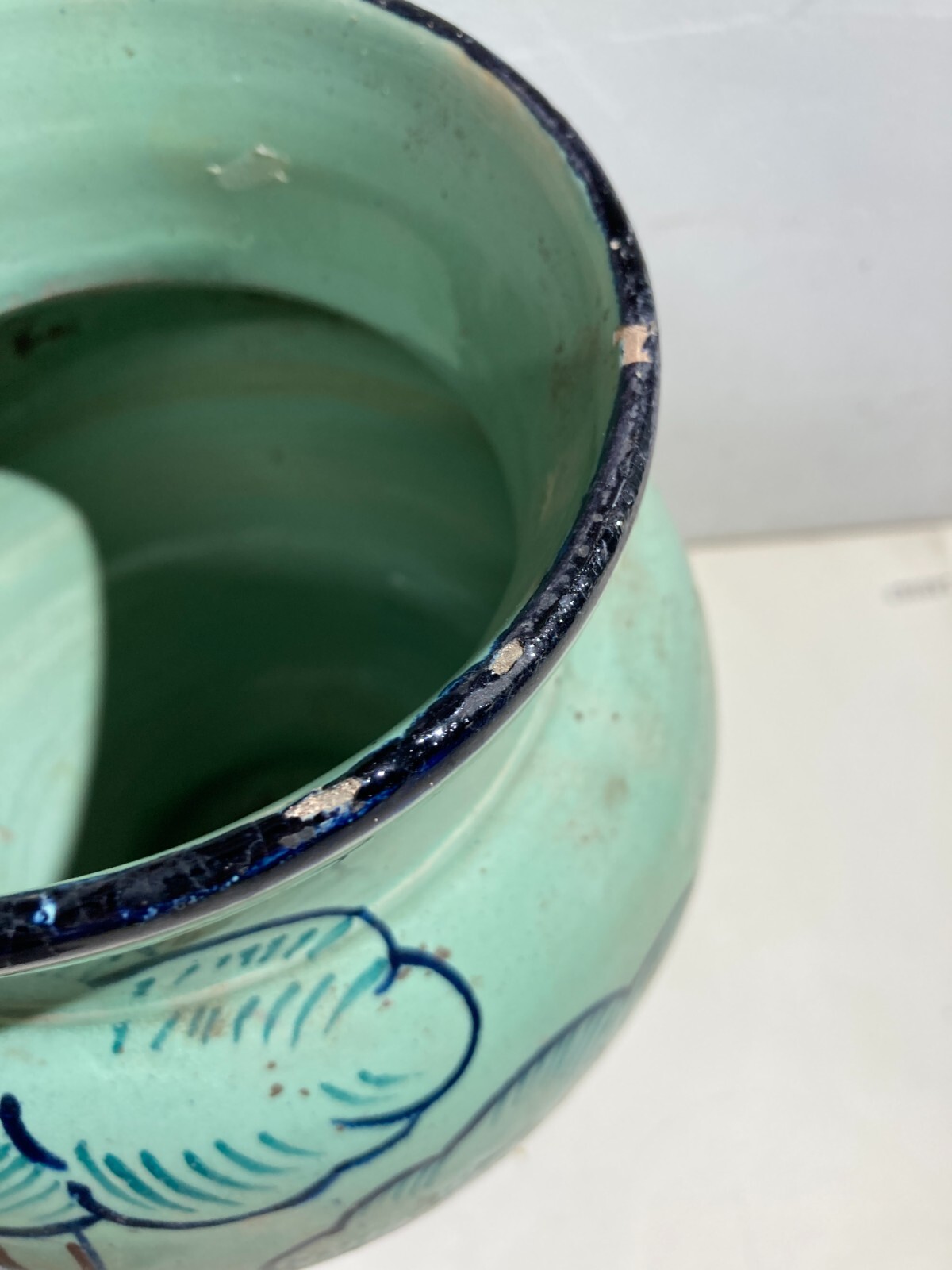Vaso In Ceramica Decorativa Del '900, Stile Giò Ponti Con Cavalli