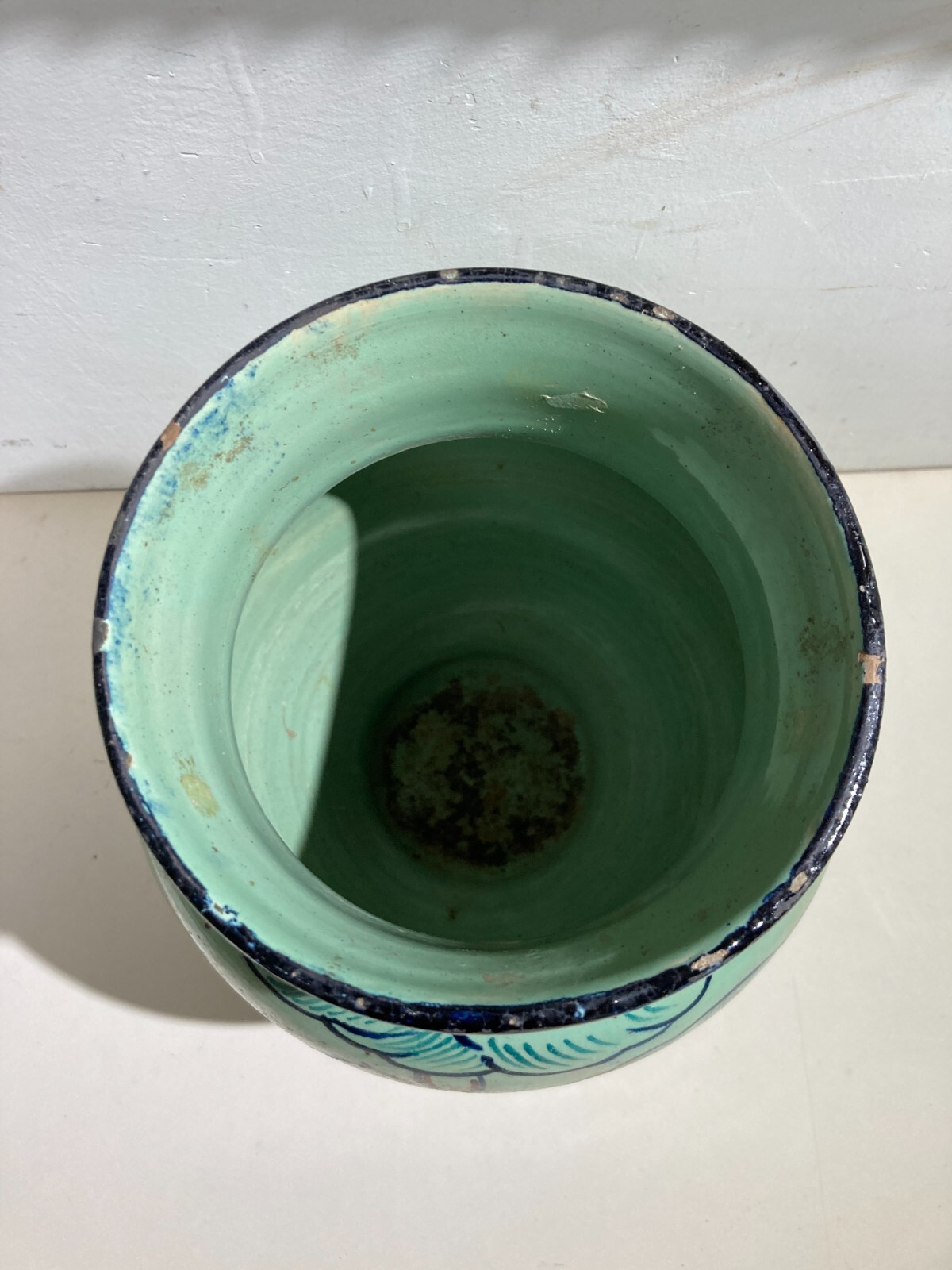 Vaso In Ceramica Decorativa Del '900, Stile Giò Ponti Con Cavalli