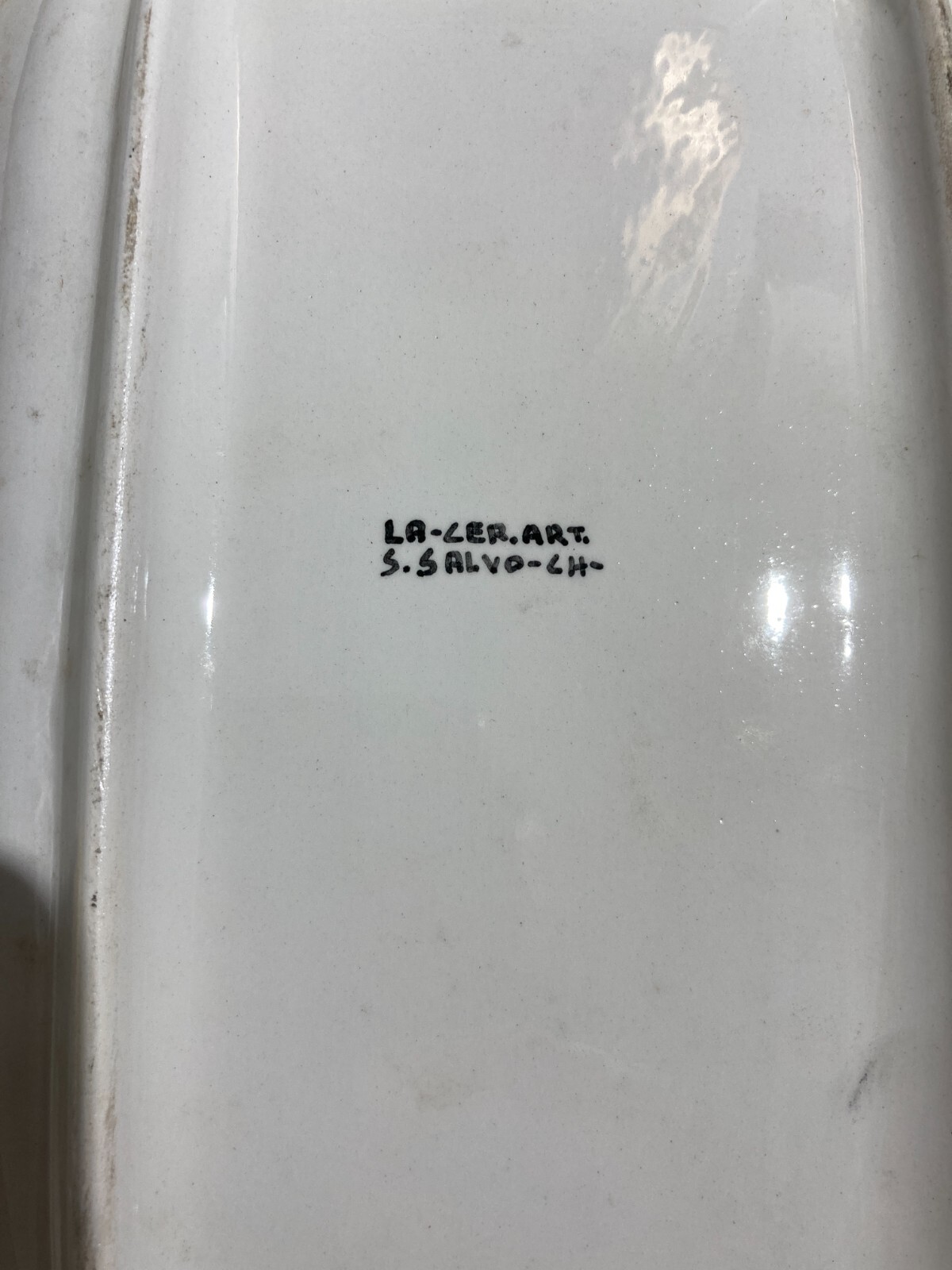 Abruzzo, San Salvo Marina: Veduta Artistica Con Chiesa, Ceramica Decorativa, XX Secolo.