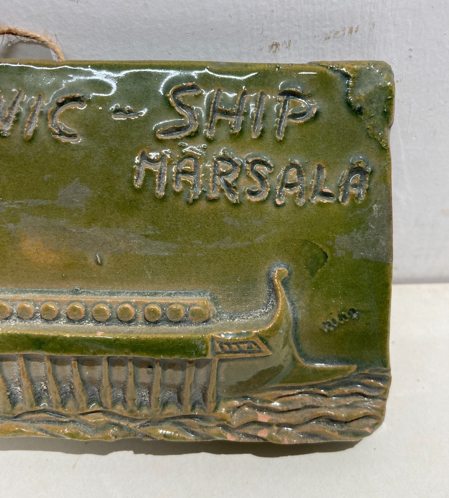 Sicilia, Marsala: Navigazione, Antica Nave A Remi, Ceramica Artistica Da Collezione