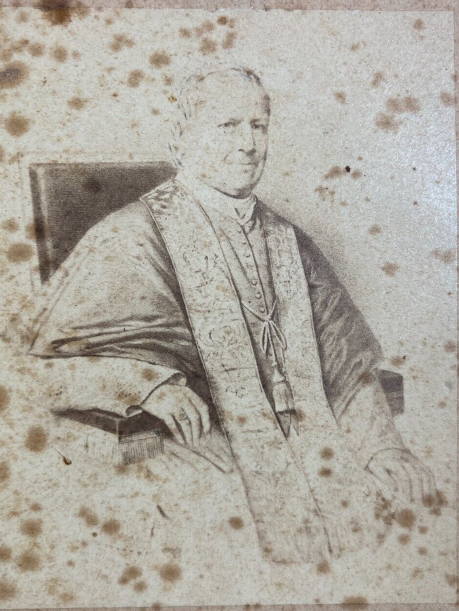 Papato: Ritratto Di Pontefice, Antica Fotografia, Presumibilmente Papa Pio IX, XIX Secolo