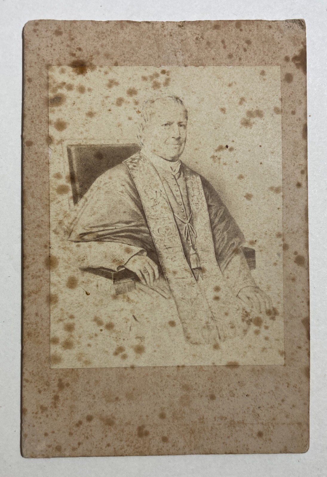 Papato: Ritratto Di Pontefice, Antica Fotografia, Presumibilmente Papa Pio IX, XIX Secolo