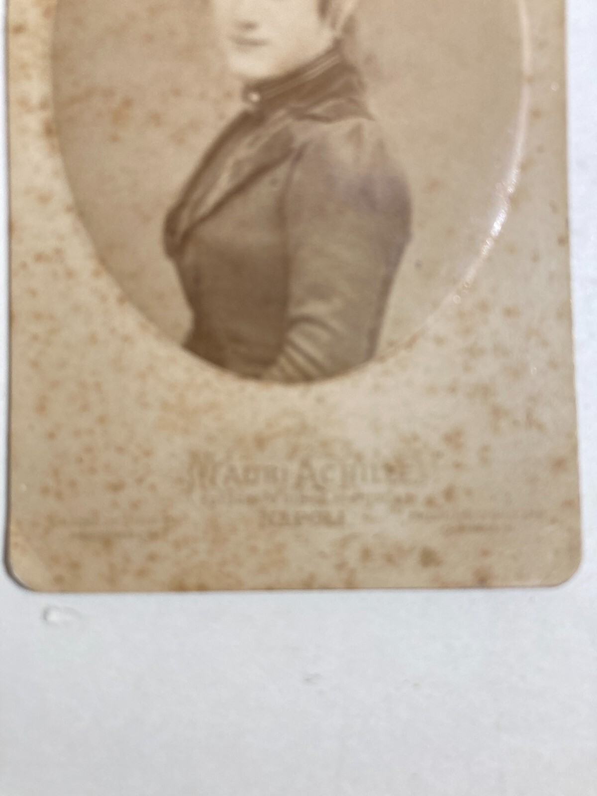 Napoli. Fotografo Achille Mauri. Antica Fotografia, Ritratto Di Gentildonna