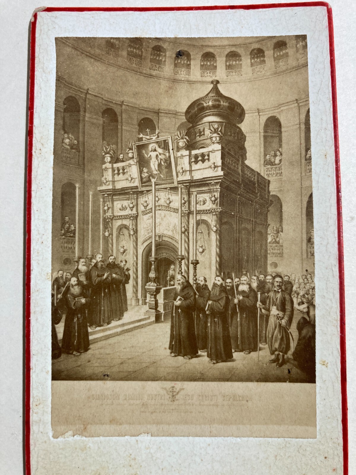 Antica Fotografia Della Chiesa Del Santo Sepolcro A Gerusalemme