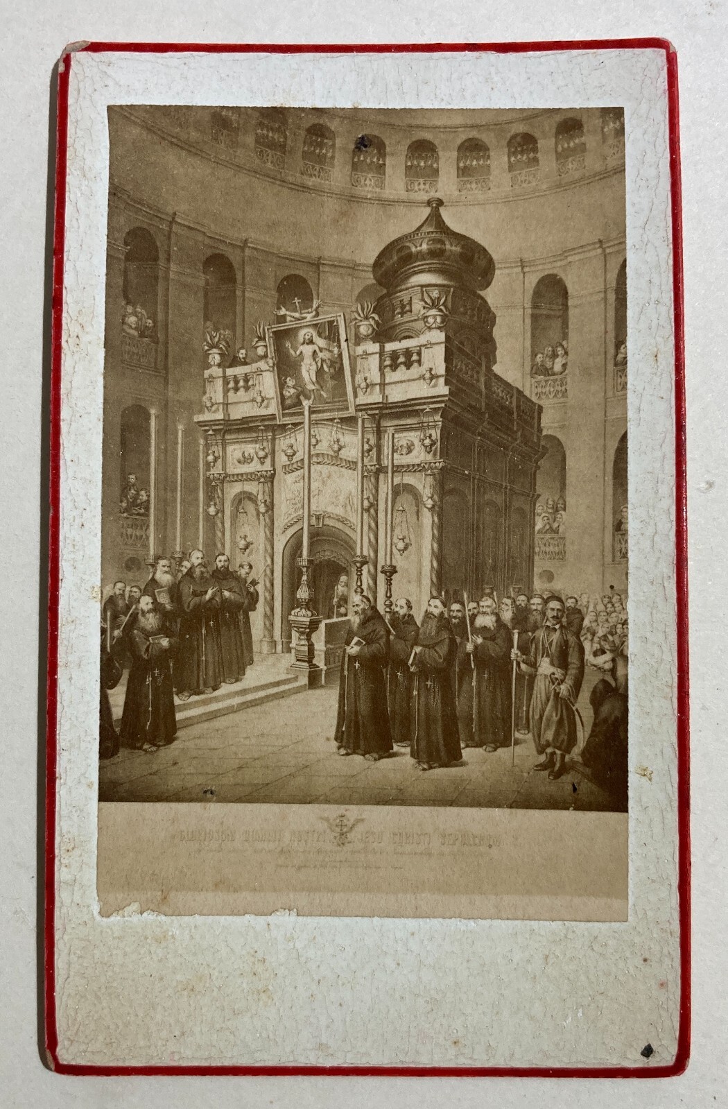 Antica Fotografia Della Chiesa Del Santo Sepolcro A Gerusalemme