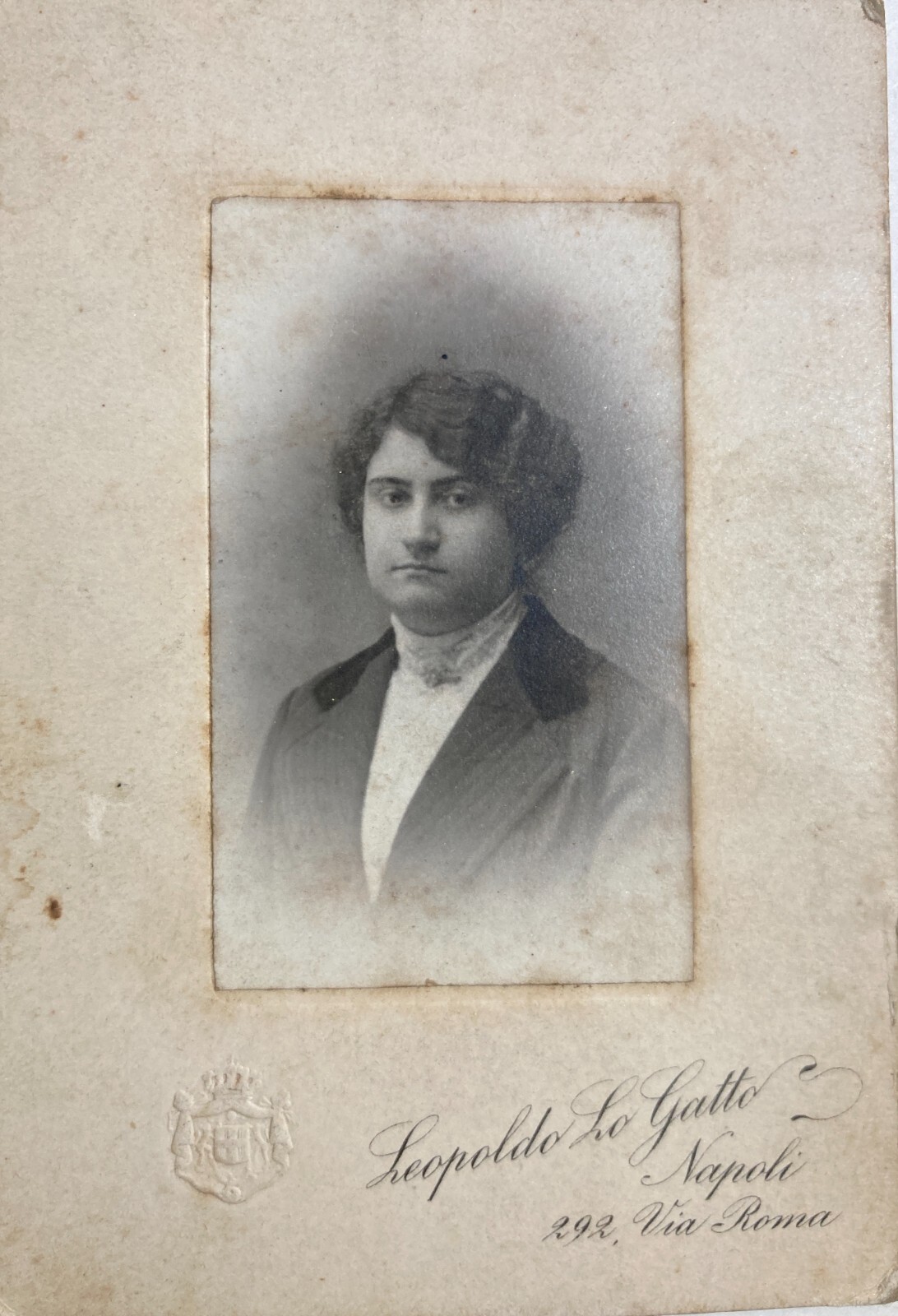Antica Fotografia: Ritratto Di Raffaella Cortese, Napoli, Foto Lo Gatto, 1925