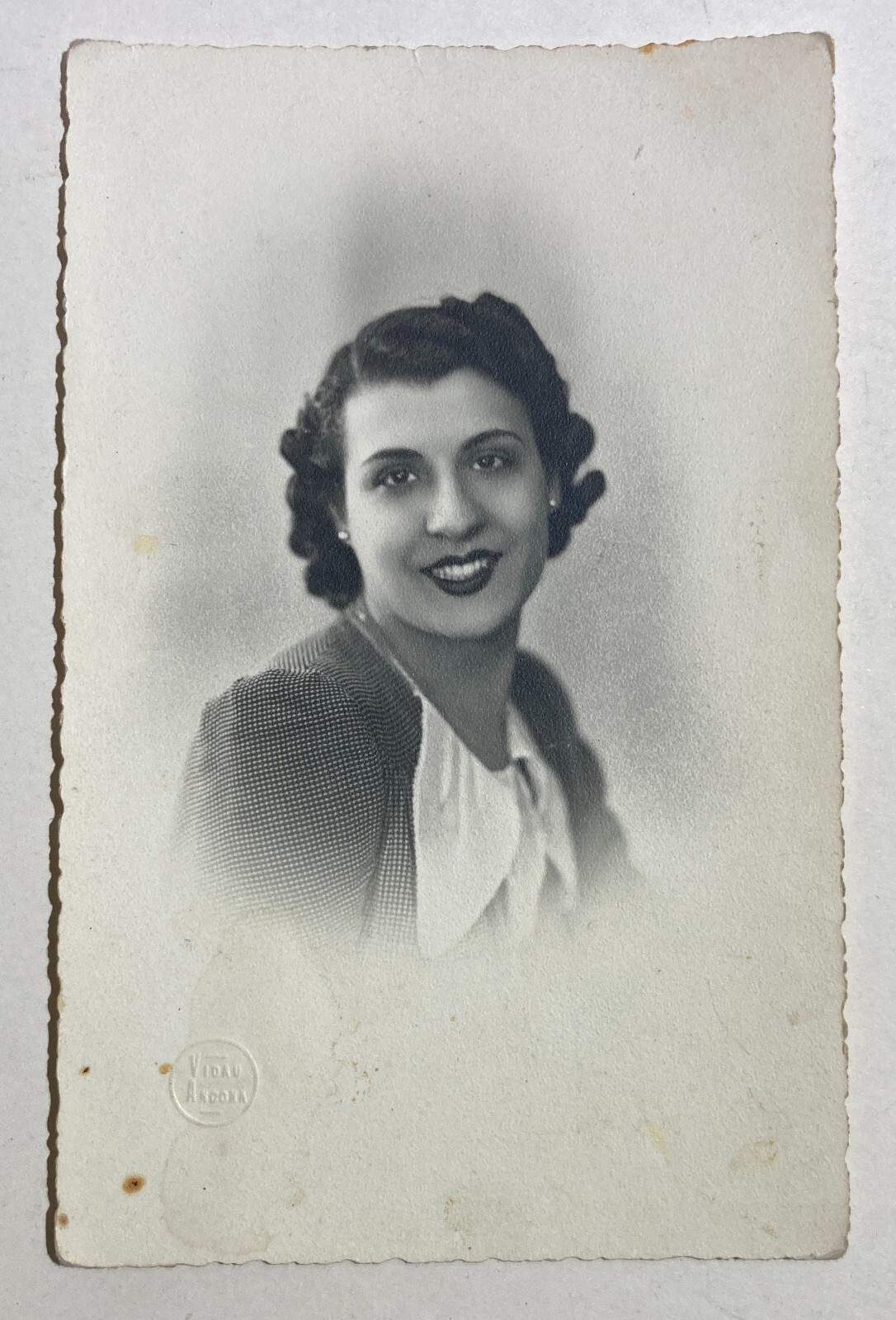 Fotografia Da Collezione, Ritratto Di Giovane Donna, Marche, Ancona, Fotografo Vidau