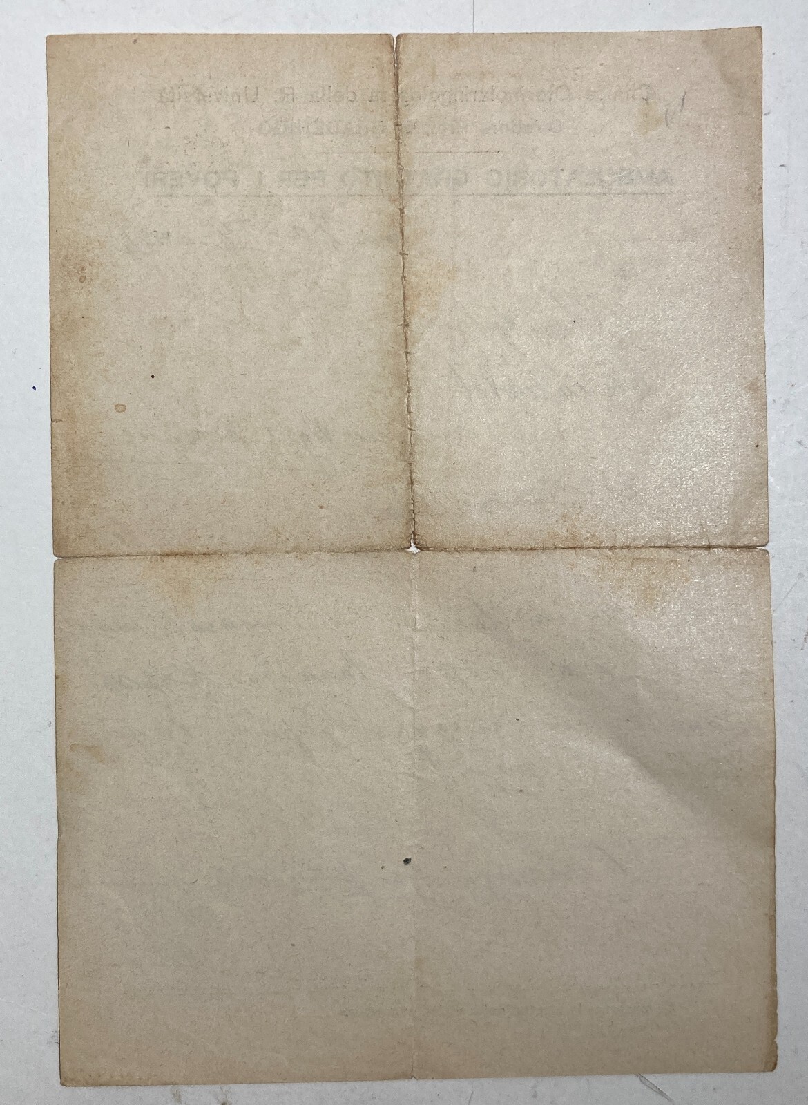 Napoli, Ricettario Medico Della Clinica Otorino, Prof. Gradenigo (1924)