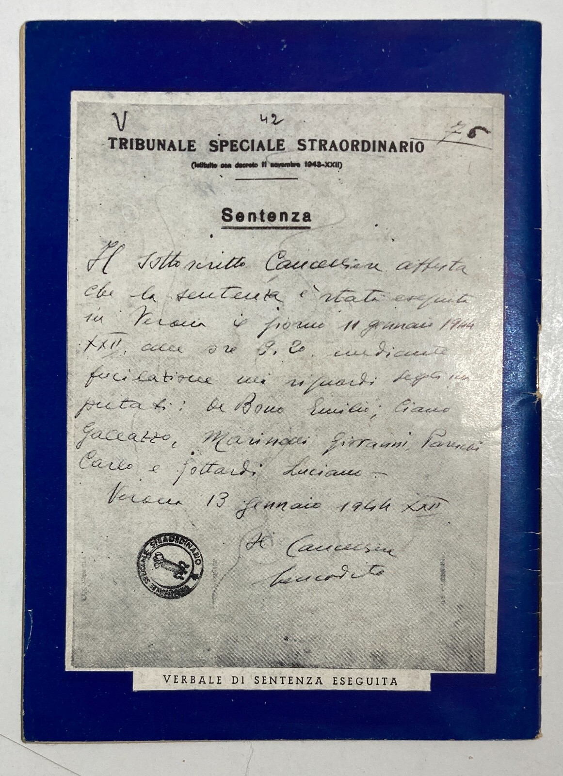 I Fucilati Di Verona Dalla Cronaca Alla Storia, 1951