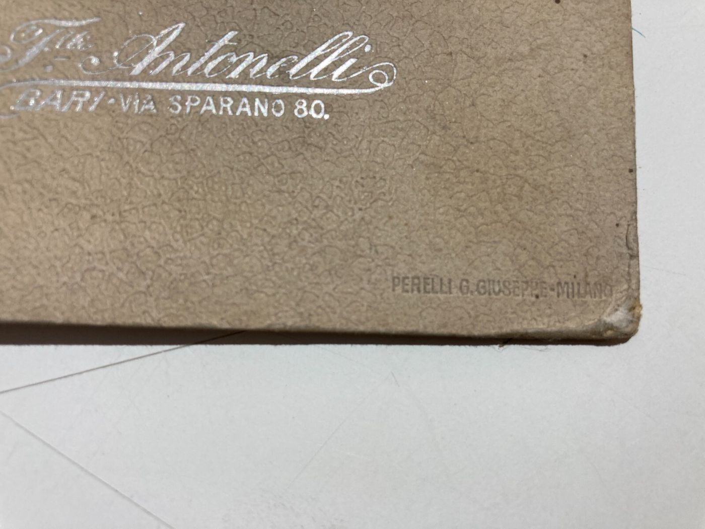 Puglia, Bari. Antica Fotografia Antonelli. Ritratto Di Personaggio.