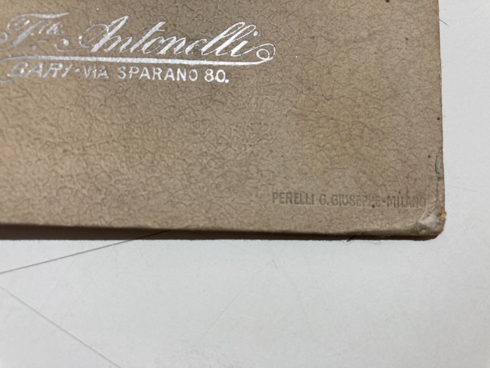 Puglia, Bari. Antica Fotografia Antonelli. Ritratto Di Personaggio.