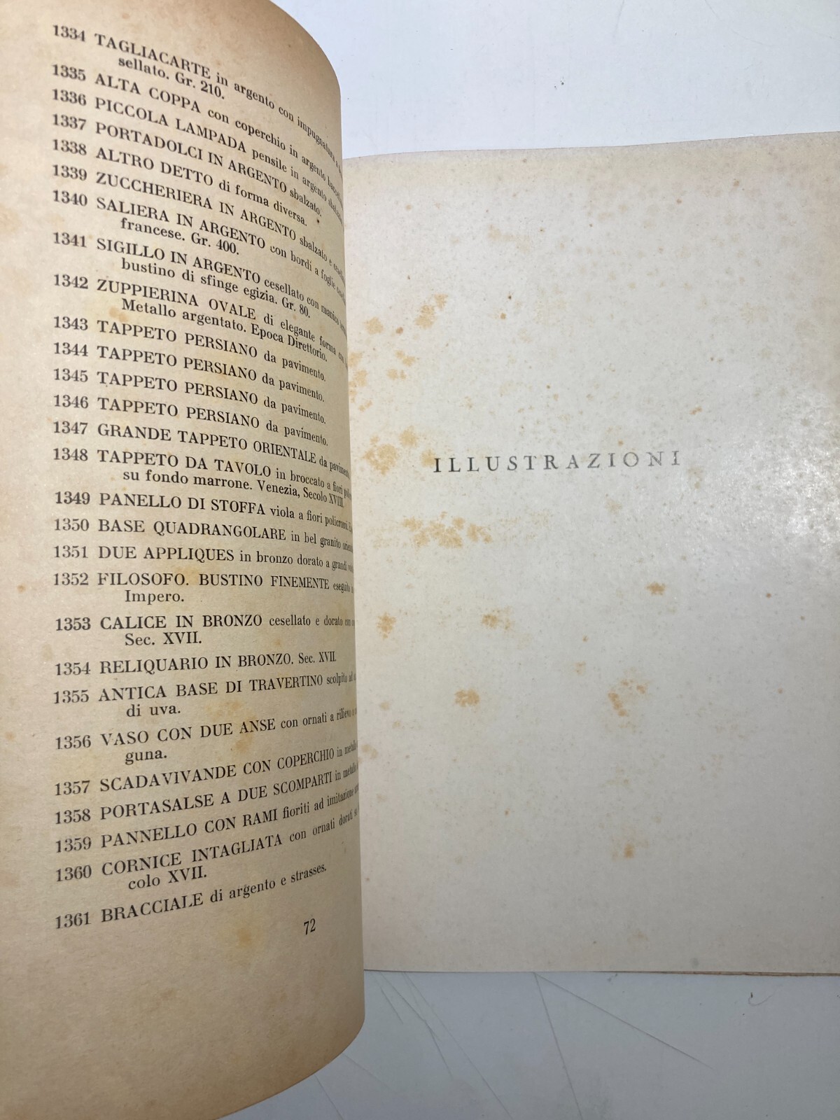 Arte, Dipinti Antichi, Orologi, Tappeti: Antico Catalogo d'Asta In Roma, Eredi Solinas