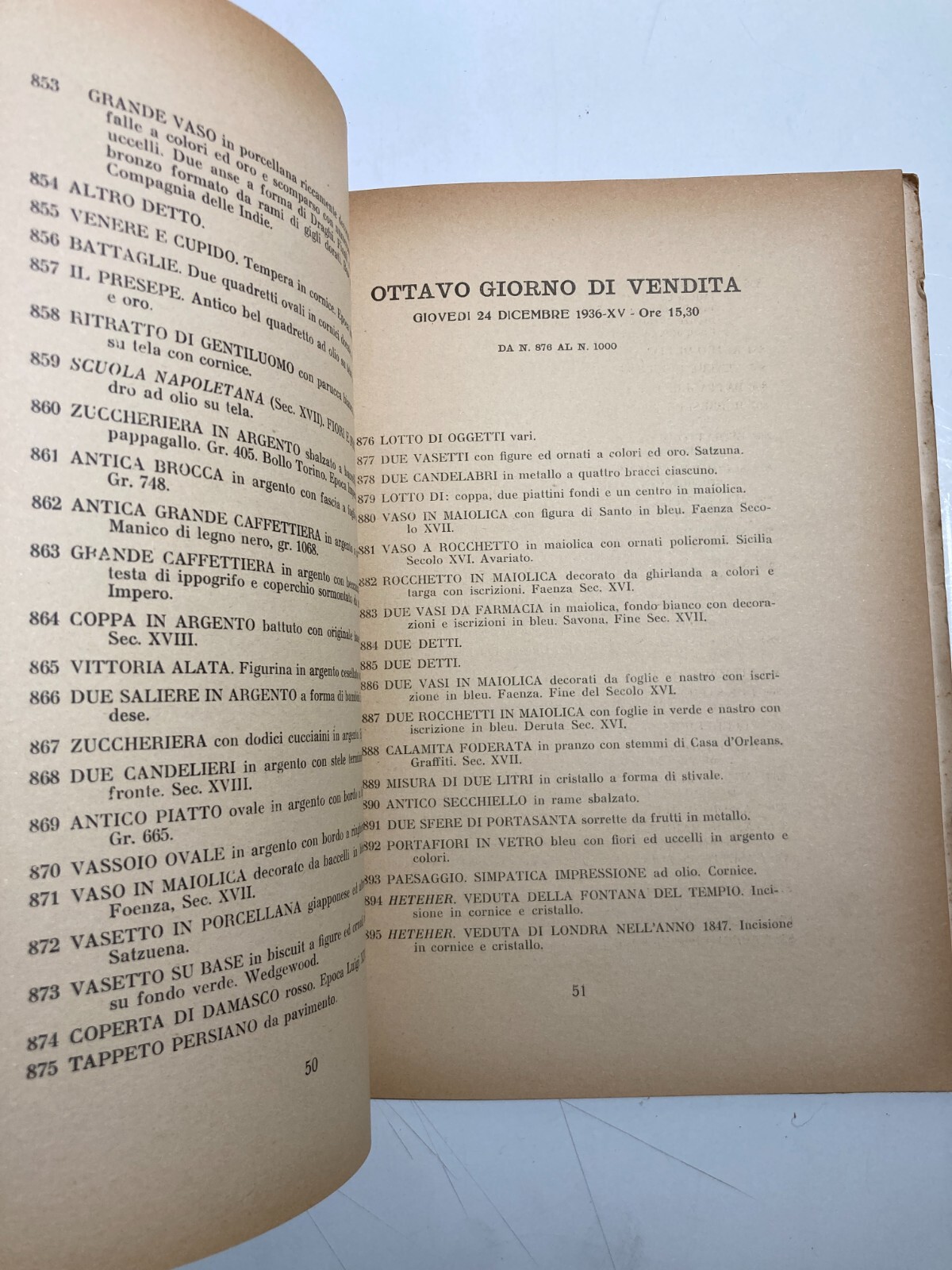 Arte, Dipinti Antichi, Orologi, Tappeti: Antico Catalogo d'Asta In Roma, Eredi Solinas
