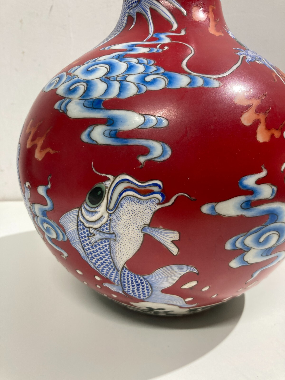Arte Orientale   Vaso In Porcellana Cinese Con Decori Di Draghi
