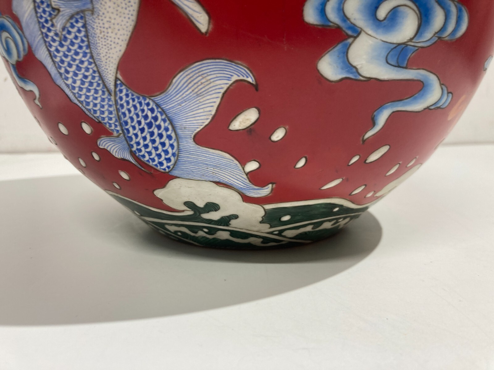 Arte Orientale   Vaso In Porcellana Cinese Con Decori Di Draghi