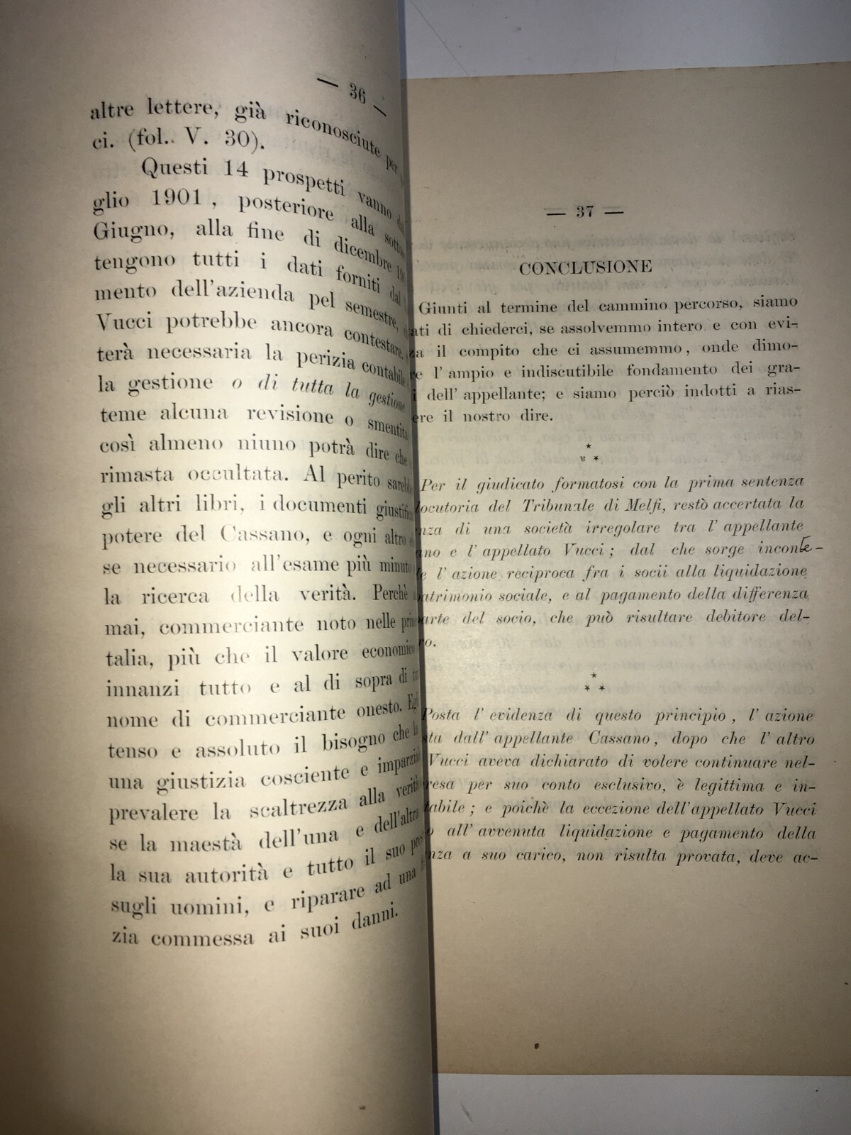 Basilicata, Rionero: Acque Minerali   Cassano Contro Vucci   Antica Allegazione Giuridica, 1912