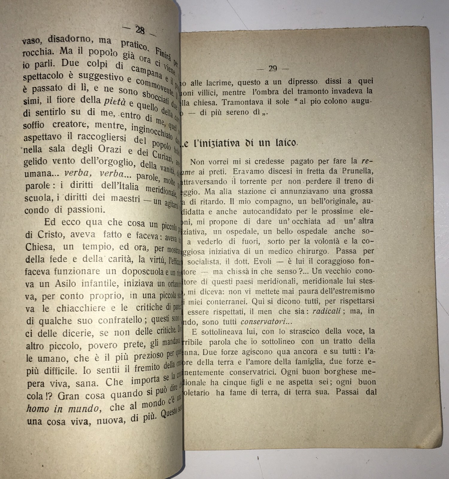 Meridione, Basilicata E Puglia: Istruzione E Asili. Giovanni Semeria, Lettere Pellegrine (1919).
