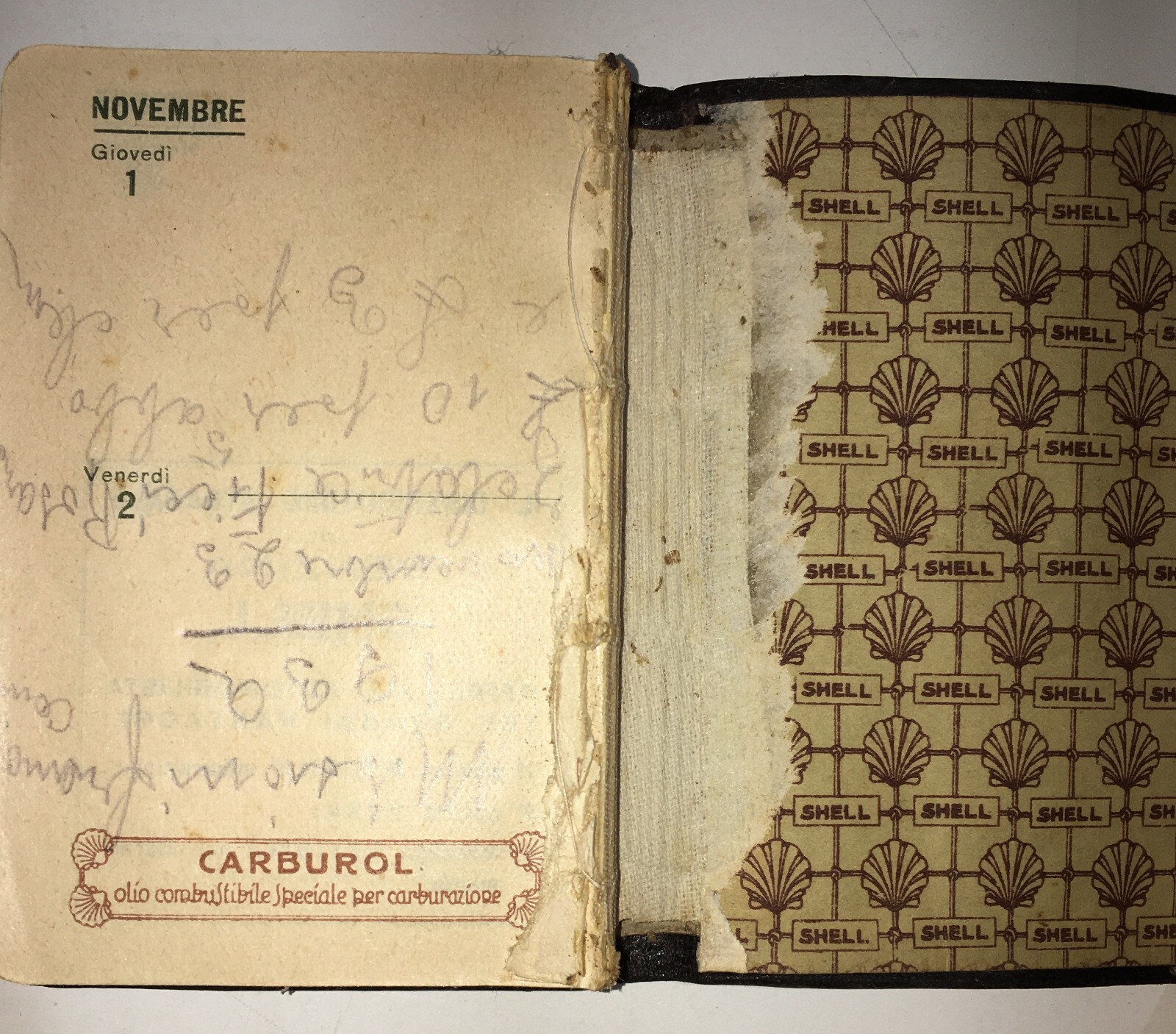 Motori, Benzina, Shell, Società Nafta, Genova: Antica Agendina Pubblicitaria, 1928