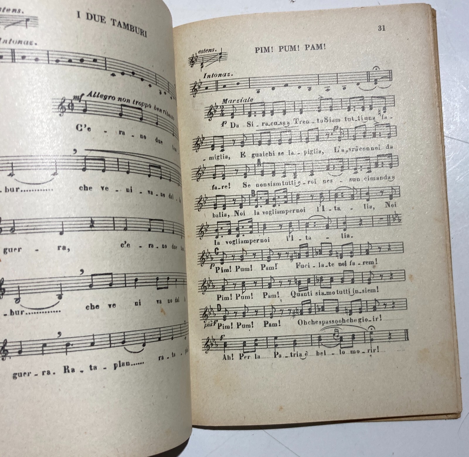 Musica, Canto, Militaria, Risorgimento, Grande Guerra, Patria: Canzoniere Patriottico