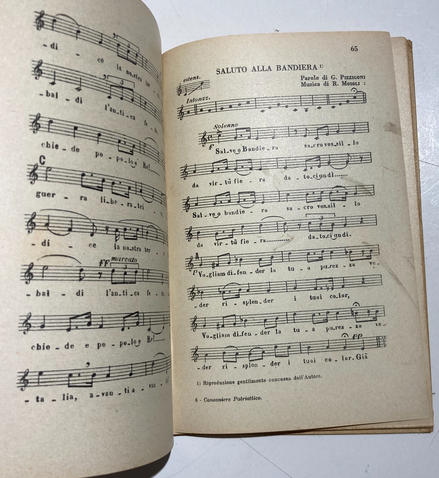 Musica, Canto, Militaria, Risorgimento, Grande Guerra, Patria: Canzoniere Patriottico
