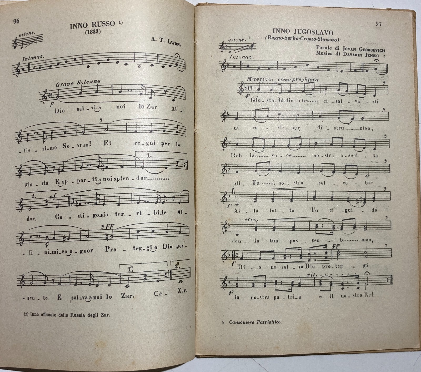 Musica, Canto, Militaria, Risorgimento, Grande Guerra, Patria: Canzoniere Patriottico