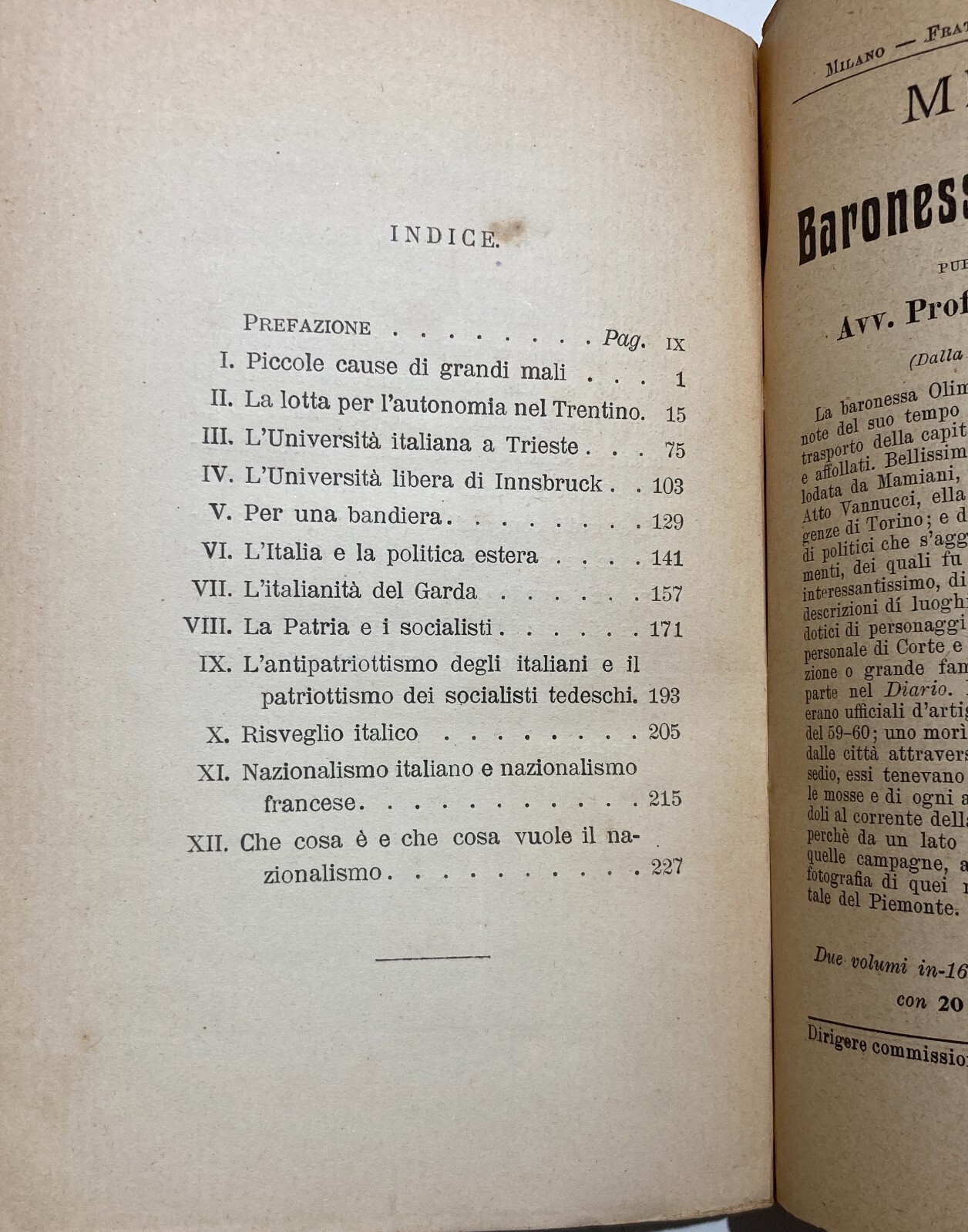 Politica, Nazionalismo, Patriottismo, Trentino, Trieste, Tirolo   Scipio Sighele   1910