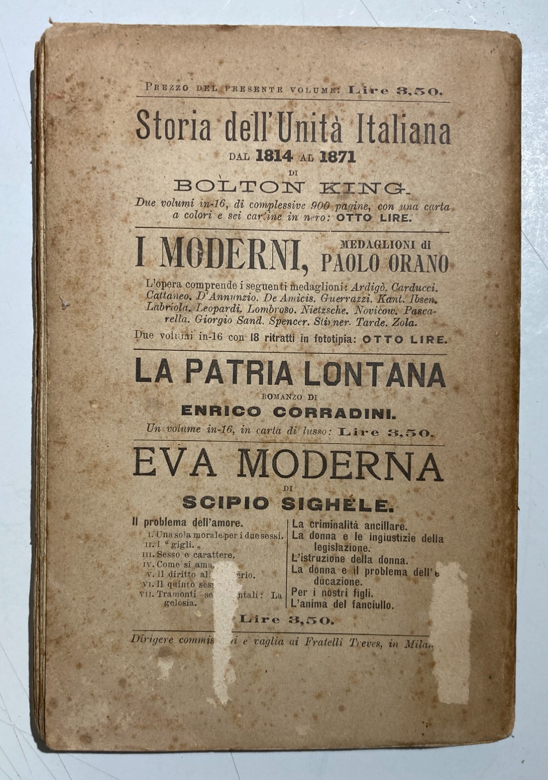 Politica, Nazionalismo, Patriottismo, Trentino, Trieste, Tirolo   Scipio Sighele   1910