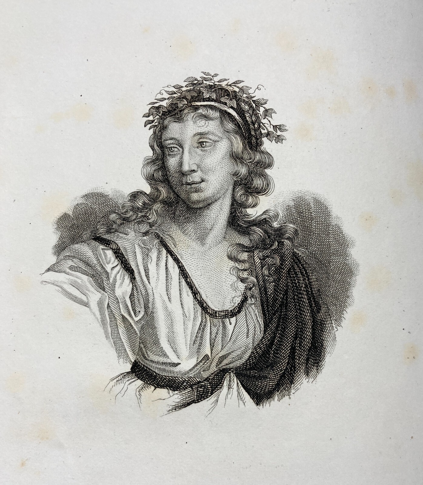 Teresa Bandettini: Celebre Poetessa E Ballerina Di Lucca. Antico Ritratto Del XIX Secolo