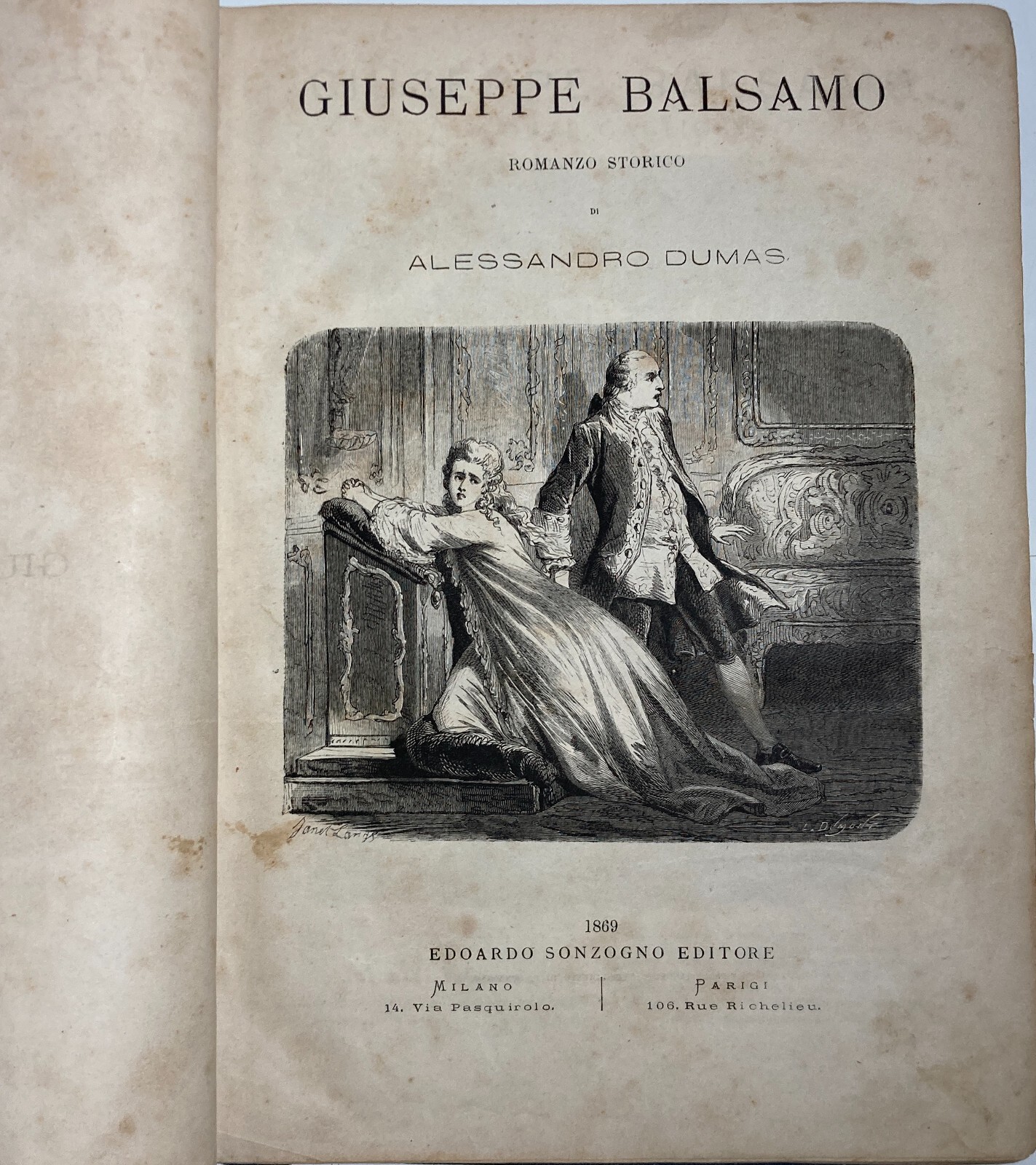 Sicilia, Avventura, Esoterismo: Vita Del Conte Di Cagliostro (Giuseppe Balsamo), Illustrato, 1869