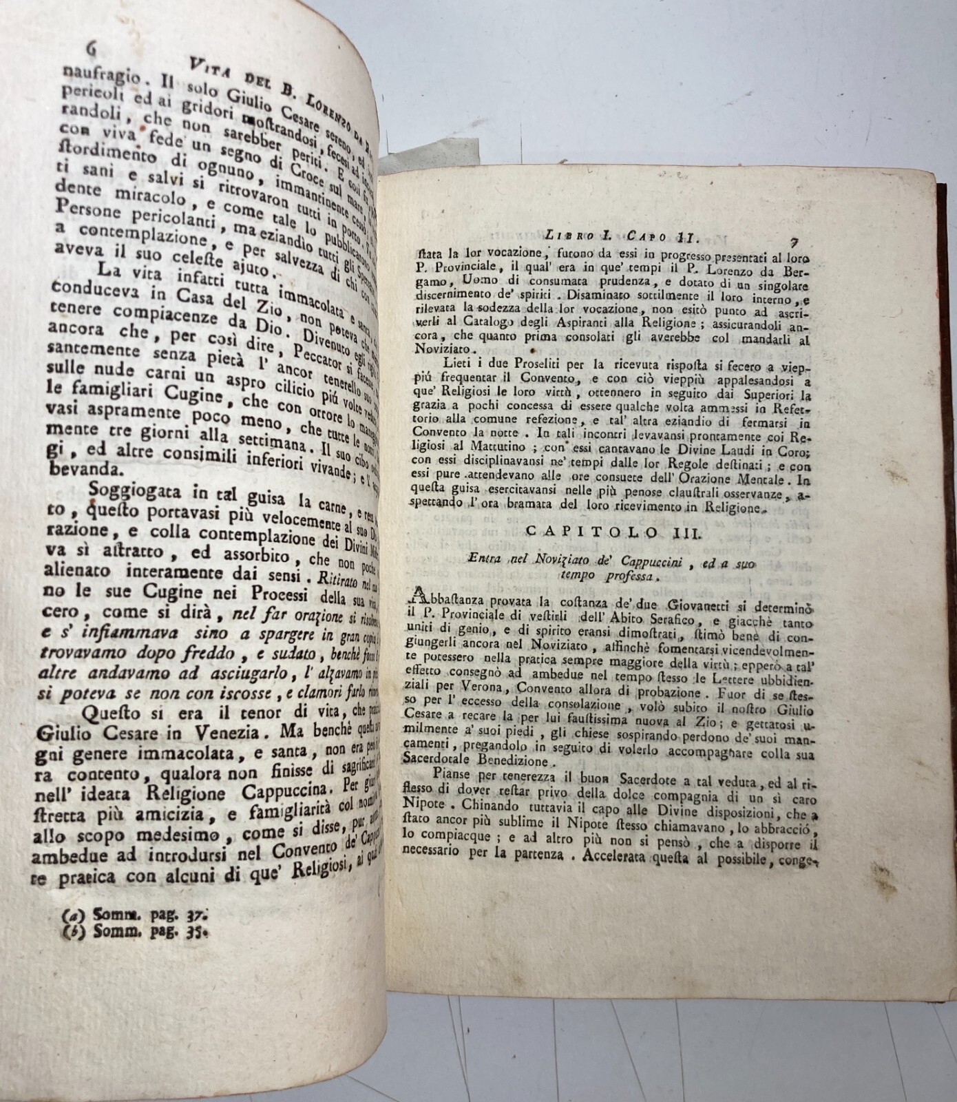 Ristretto Della Vita, Virtù E Miracoli Del Beato Lorenzo Da Brindisi   Edizione 1783